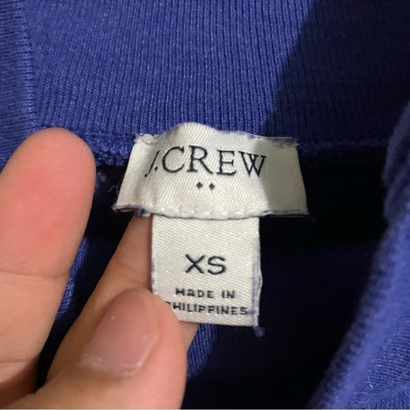 J. Crew Factory Purple Wide Button-Collar Pullover Sweatshirt Cloudspun Fleece - Picture 6 of 6